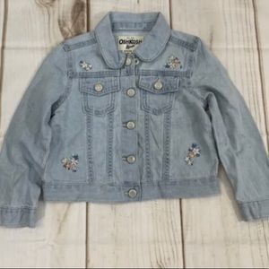 Oshkosh Jean Jacket Toddler Girls Size 3T